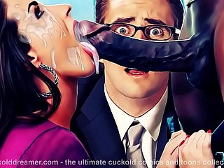 بي بي سي وقحة Hotwife أسود الديك عبادة الكرتون الدوكرية بين الأعراق