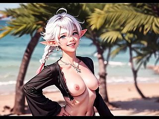 AI wygenerowała Alisaie Crowning blow Fantasy XIV