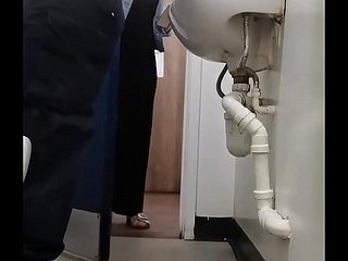 闪存公鸡在公共厕所女人